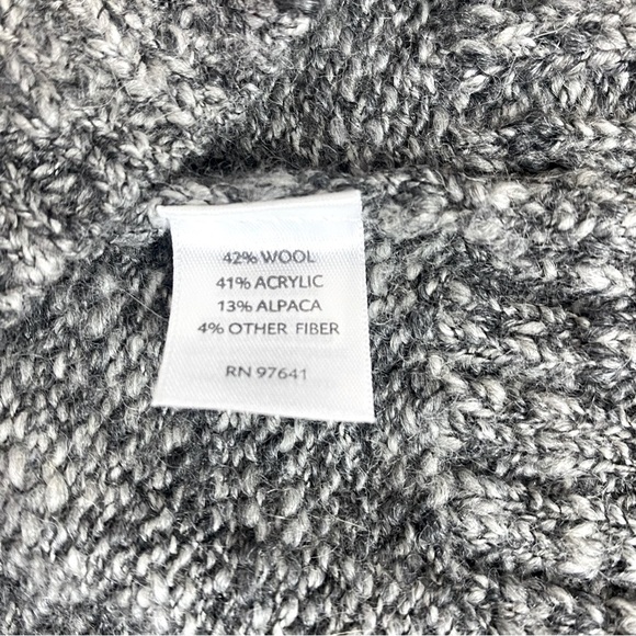 J.Jill Grey Marled Wool Alpaca Blend Zip Up Vest Size S - Picture 6 of 7